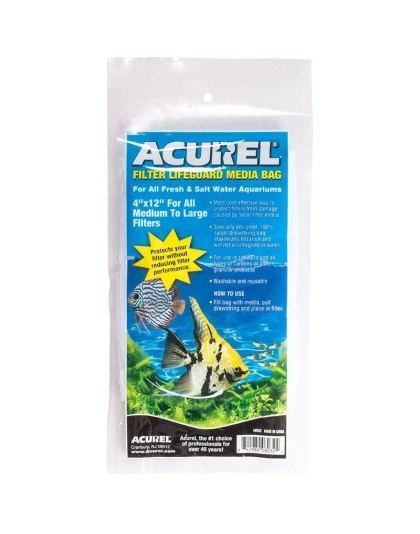 Acurel Filter Lifeguard Media Bag with Drawstring - 12" Long x 4" Wide