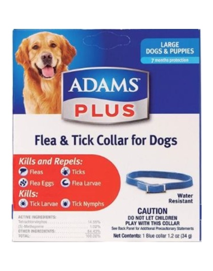 Adams Plus Flea & Tick Collar for Dogs - Large Dogs