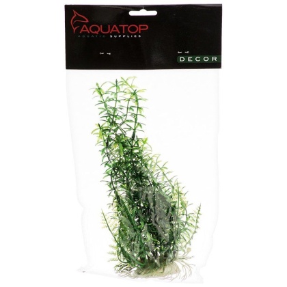 Aquatop Anacharis Aquarium Plant - Green - 12" High w/ Weighted Base