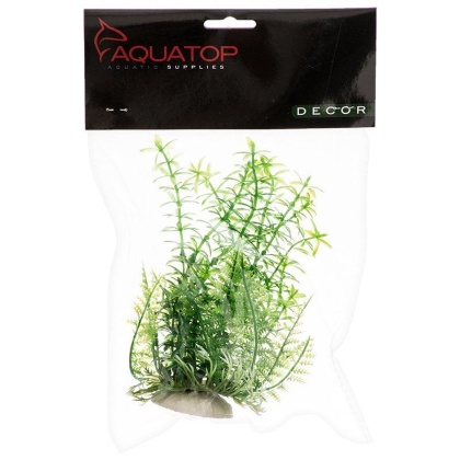 Aquatop Anacharis Aquarium Plant - Green - 6" High w/ Weighted Base