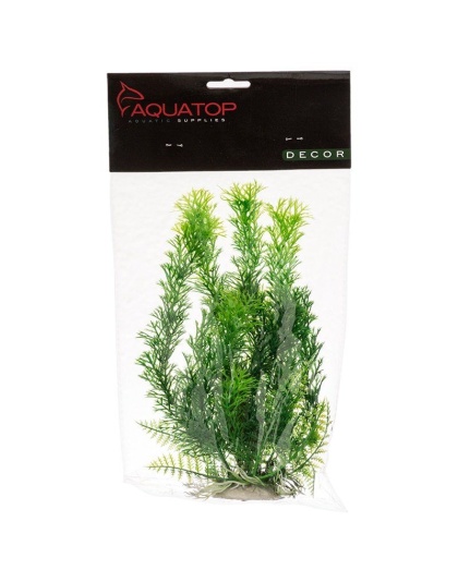 Aquatop Cabomba Aquarium Plant - Green - 9" High w/ Weighted Base