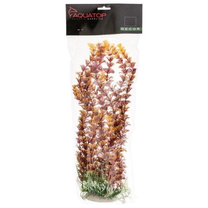 Aquatop Cabomba Aquarium Plant - Fire - 12" High w/ Weighted Base