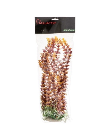 Aquatop Cabomba Aquarium Plant - Fire - 12" High w/ Weighted Base