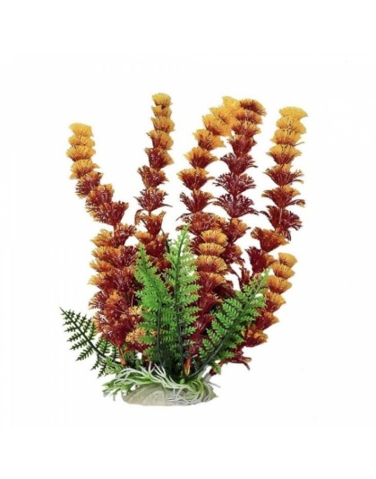 Aquatop Cabomba Aquarium Plant - Fire - 9" High w/ Weighted Base