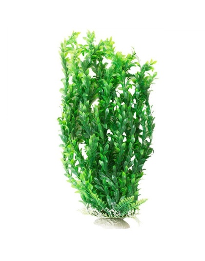 Aquatop Light Green Bushy Aquarium Plant - 26" High w/ Weighted Base