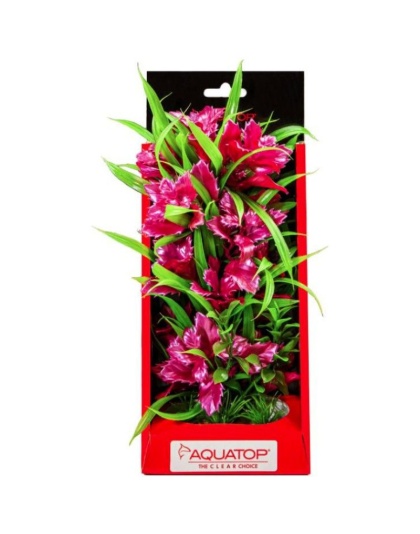 Aquatop Vibrant Passion Aquarium Plant Rose - 10" tall