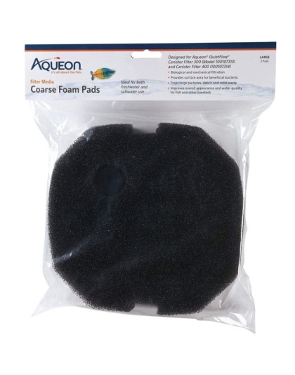 Aqueon Coarse Foam Pads - Large - 2 Count