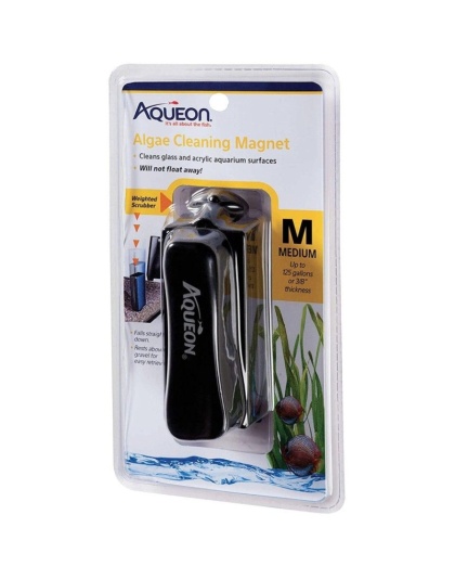 Aqueon Algae Cleaning Magnet - Medium - (Up to 125 Gallons or 3/8" Thickness)