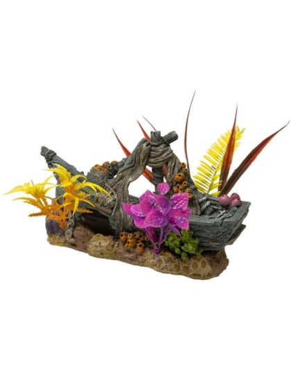 Exotic Environments Sunken Ship Floral Ornament - 1 Count