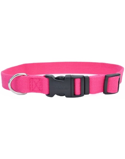 Coastal Pet New Earth Soy Adjustable Dog Collar Fuchsia - 8-12"L x 5/8"W