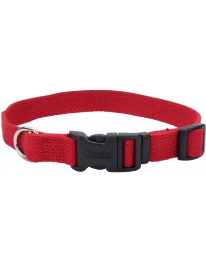 Coastal Pet New Earth Soy Adjustable Dog Collar Cranberry - 18-26"L x 1"W