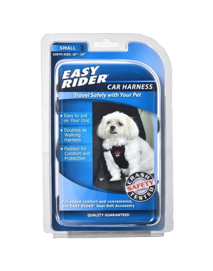Coastal Pet Easy Rider Car Harness - Black - Small (Girth Size 16"-24")