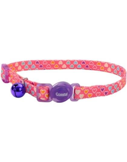 Coastal Pet Safe Cat Breakaway Collar Multi Heart - 12in.L x 3/8in.W