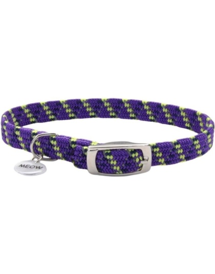 Coastal Pet Elastacat Reflective Safety Collar with Charm Purple - Small (Neck: 8-10in.)