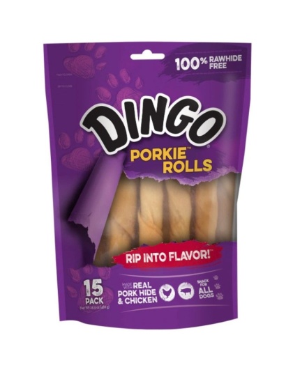 Dingo Porkie Rolls - 15 Pack