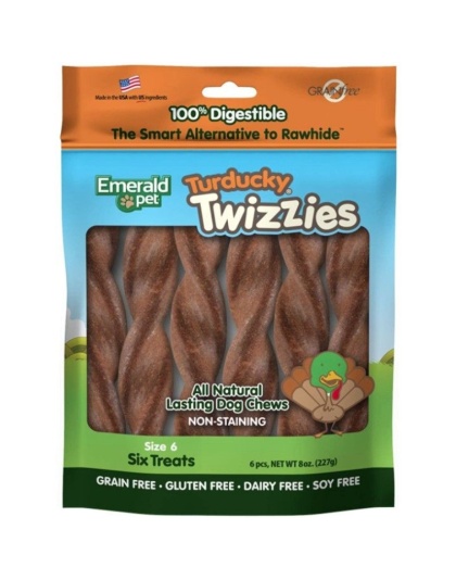 Emerald Pet Turducky Twizzies Natural Dog Chews - 6 count