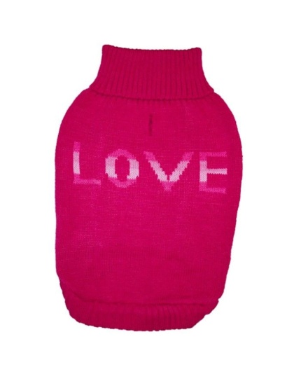 Fashion Pet True Love Dog Sweater Pink - Medium