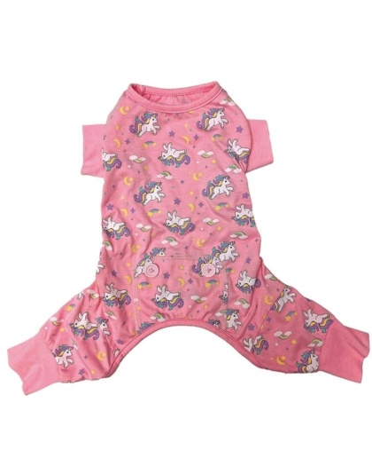 Fashion Pet Unicorn Dog Pajamas Pink - Medium