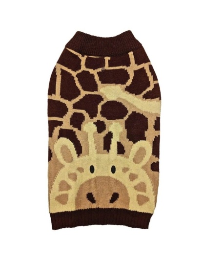 Fashion Pet Giraffe Dog Sweater Brown - XX-Small