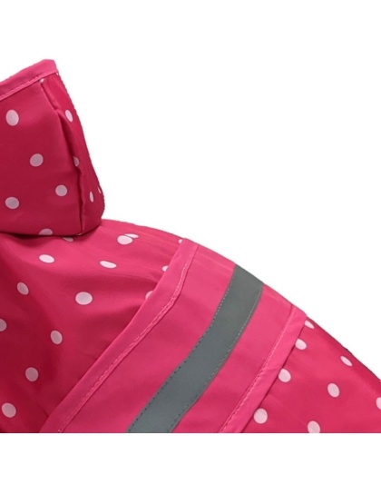 Fashion Pet Polka Dot Dog Raincoat Pink - Medium