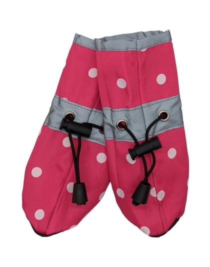 Fashion Pet Polka Dog Dog Rainboots Pink - Small