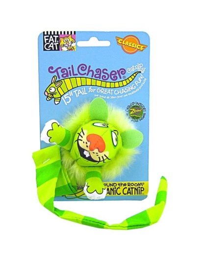 Fat Cat Kitty Hoots Tail Chaser - Assorted - Tail Chaser Catnip Toy