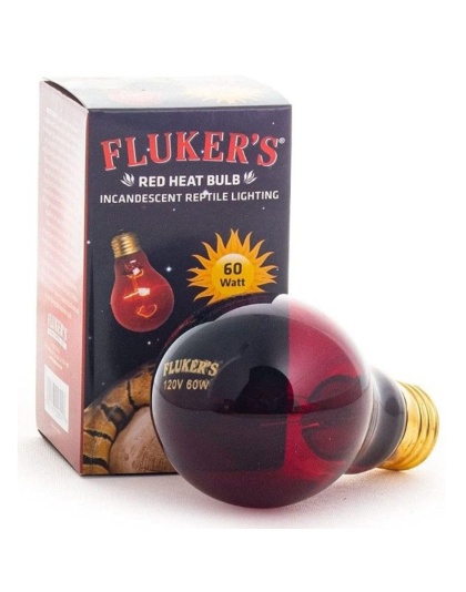 Flukers Red Heat Incandescent Bulb - 60 Watt