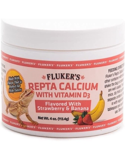 Flukers Strawberry Banana Flavored Repta Calcium - 4 oz