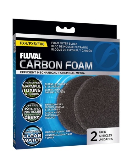 Fluval FX5/6 Replacement Carbon Impregnated Foam Pad - 2 count