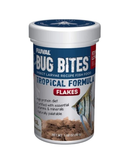 Fluval Bug Bites Insect Larvae Tropical Fish Flake - 1.59 oz
