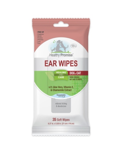 Four Paws Healthy Promise Dog And Cat Ear Wipes - 35 Wipes