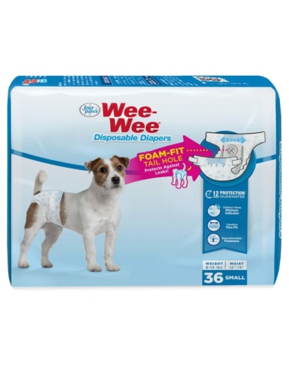 Four Paws Wee Wee Disposable Diapers Small - 36 count