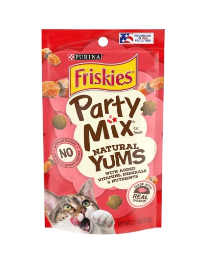 Friskies Party Mix Naturals Cat Treats - Real Salmon - 2.1 oz