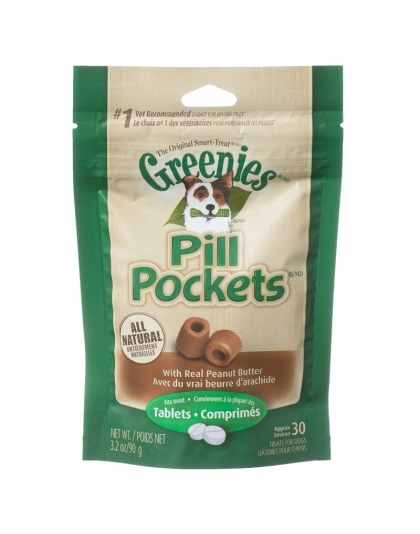 Greenies Pill Pocket Peanut Butter Flavor Dog Treats - Small - 30 Treats (Tablets)