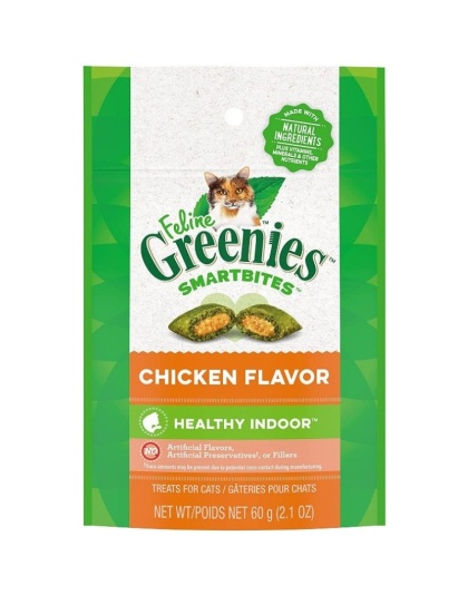Greenies SmartBites Healthy Indoor Chicken Flavor Cat Treats - 2.1 oz