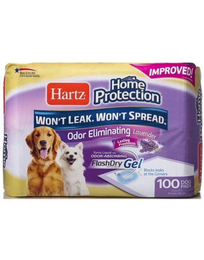 Hartz Home Protection Lavender Scent Odor Eliminating Dog Pads - Regular - 100 count