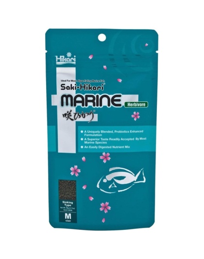 Hikari Saki-Hikari Marine Herbivore Food - Medium Pellet - 3.17 oz