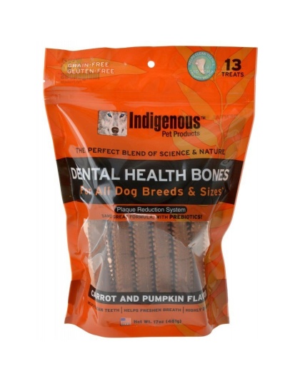 Indigenous Dental Health Bones - Carrot & Pumpkin Flavor - 13 Count