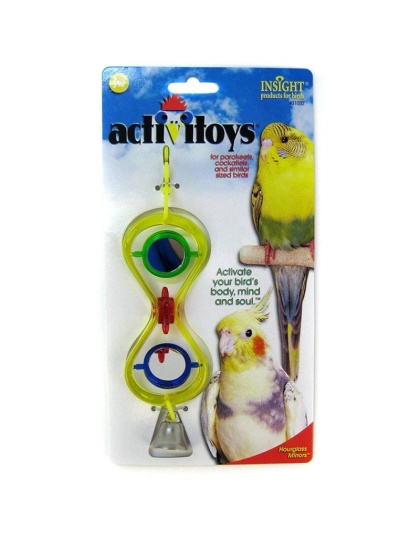 JW Insight Hour Glass Mirrors Bird Toy - Hour Glass Mirrors Bird Toy