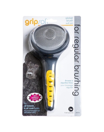 JW Gripsoft Soft Pin Slicker Brush - Soft Pin Slicker Brush