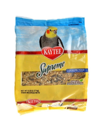 Kaytee Supreme Natural Blend Bird Food - Cockatiel - 5 lbs