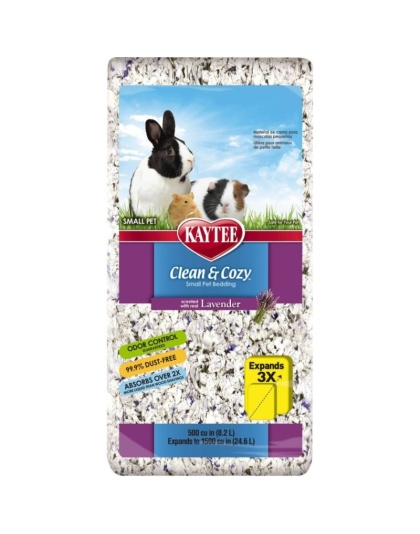 Kaytee Clean & Cozy Small Pet Bedding - Lavender - 500 Cubic Inches