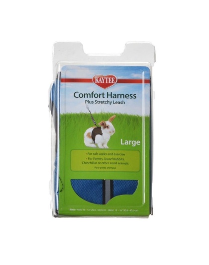 Kaytee Comfort Harness with Safety Leash - Large (10"-13" Neck & 13"-16" Waist)