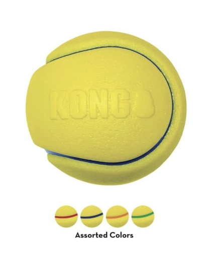 KONG Squeezz Tennis Ball Assorted Colors - Large - 1 count