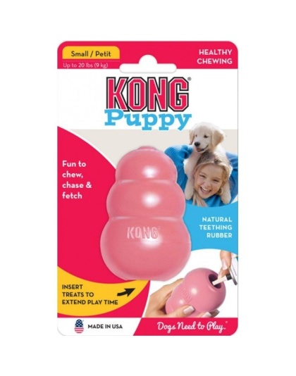 KONG Puppy KONG - Small (4.25"L x 1.62"W x 6.5"H)
