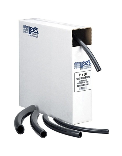 Lees Flexible Pond Tubing - Black - 50' Long Tube (1" Diameter Tubing)