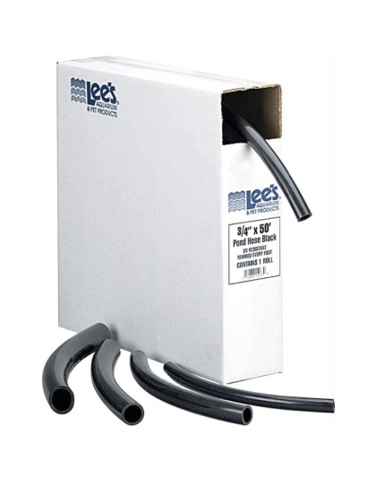 Lees Flexible Pond Tubing - Black - 50' Long Tube (3/4" Diameter Tubing)