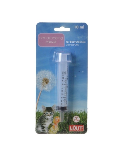 Lixit Hand Feeding Syringe for Baby Animals - 10 ml Hand Feeding Syringe