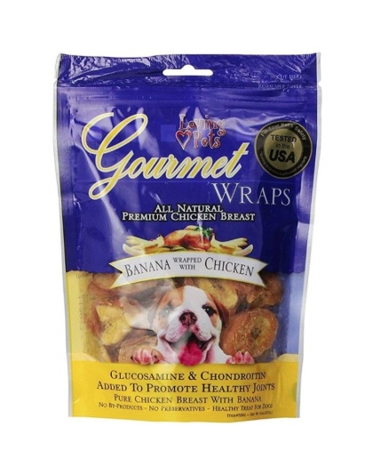 Loving Pets Gourmet Banana & Chicken Wraps - 6 oz