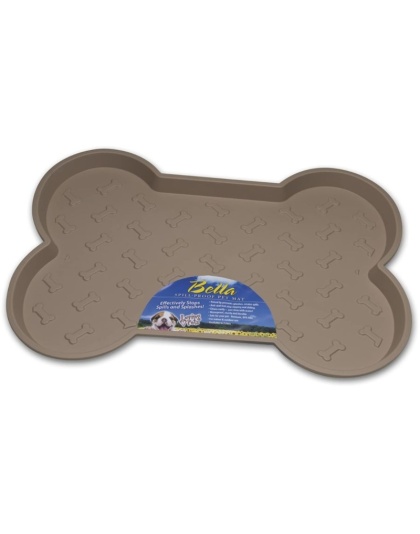Loving Pets Bella Spill-Proof Dog Mat - Tan - Small (18.25"L x 13.25"W)